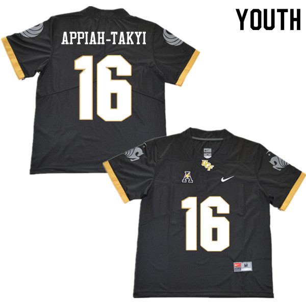 Youth #16 Emmanuel Appiah-Takyi UCF Knights College Football Jerseys Sale-Black - Click Image to Close
